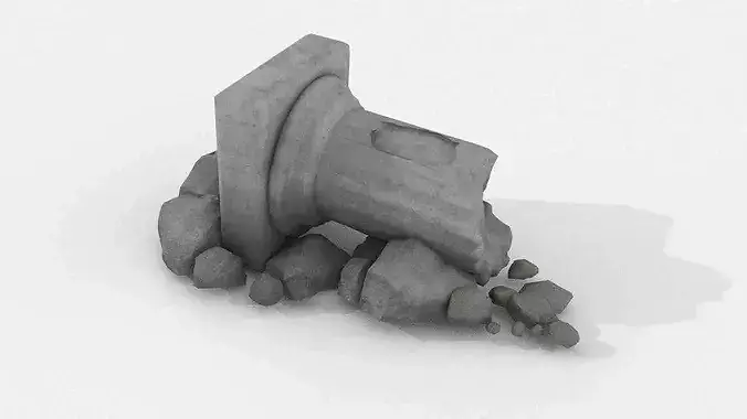 Broken Marble Column Fragment