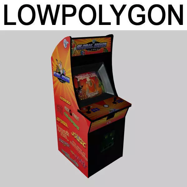 Arcade Game Low-poly 3D model_0