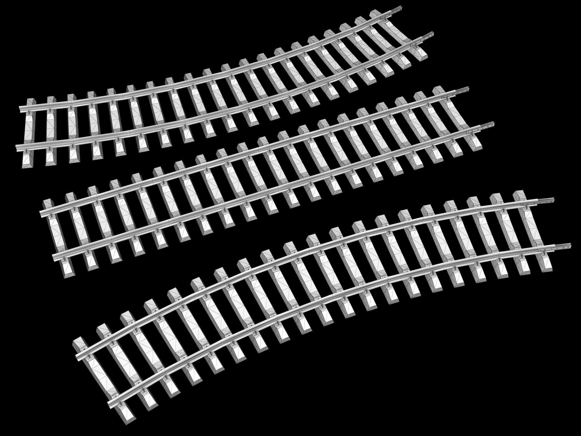 Railstation pack Low-poly 3D model_24