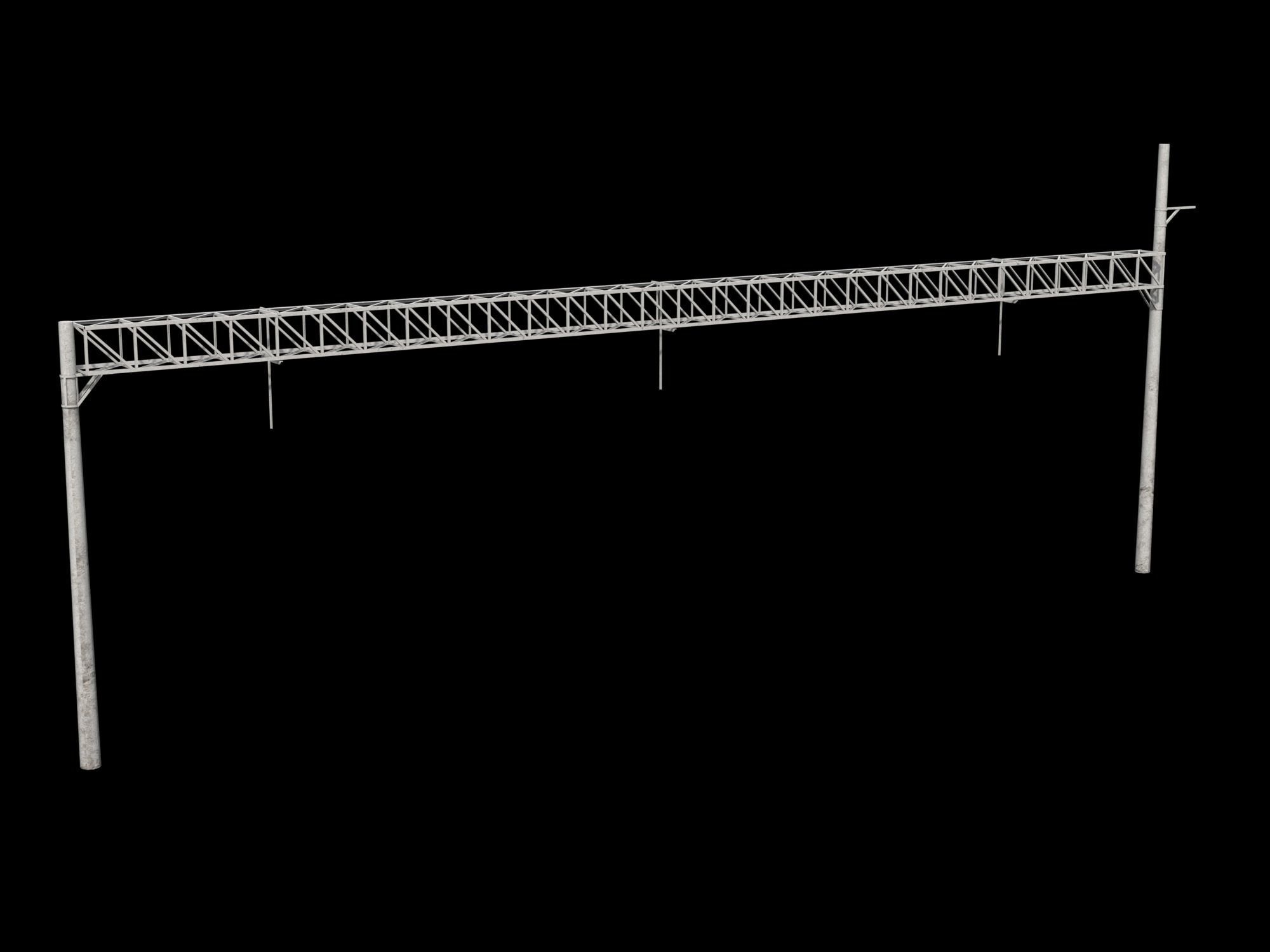 Railstation pack Low-poly 3D model_8