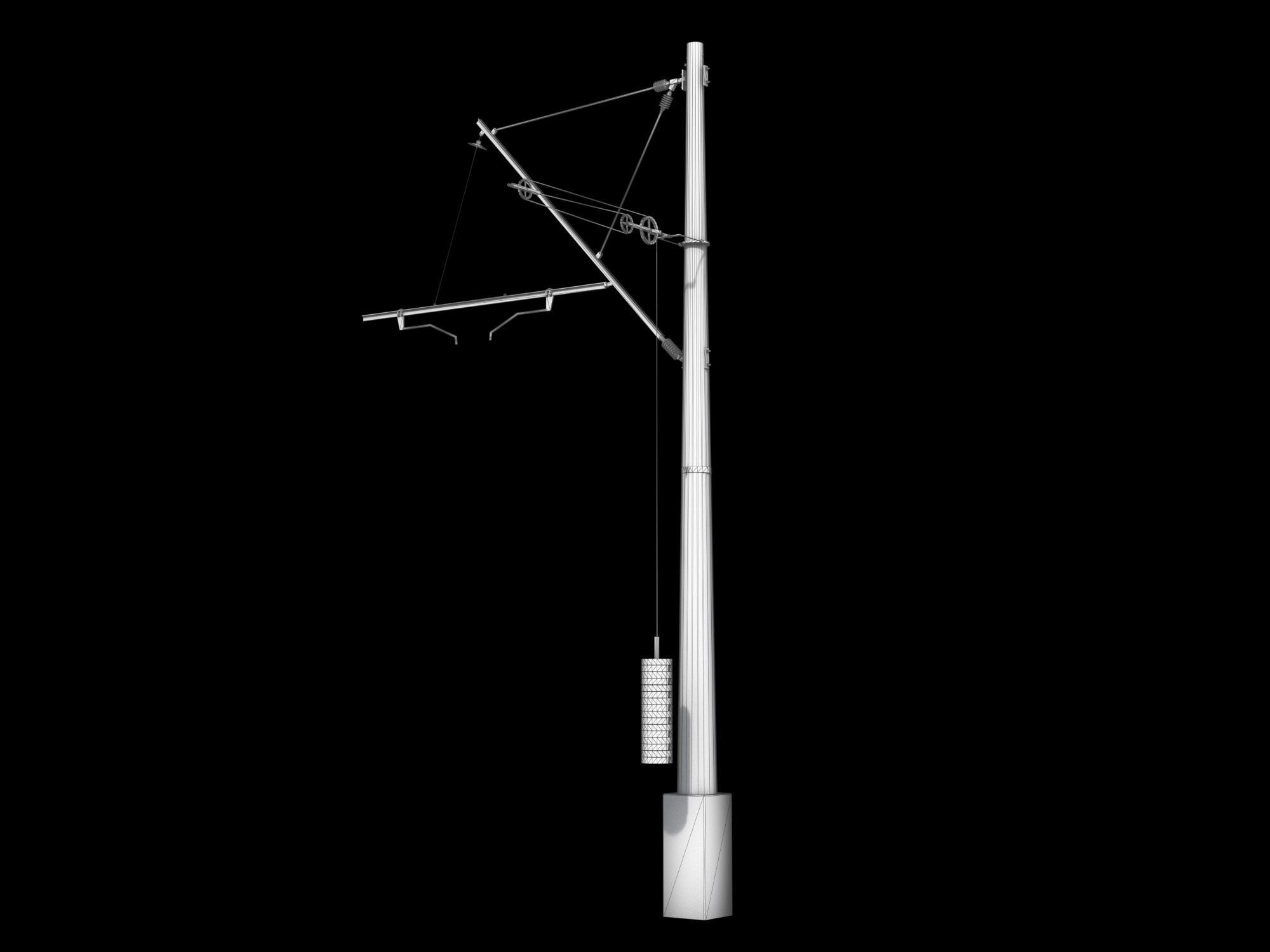 Railstation pack Low-poly 3D model_33