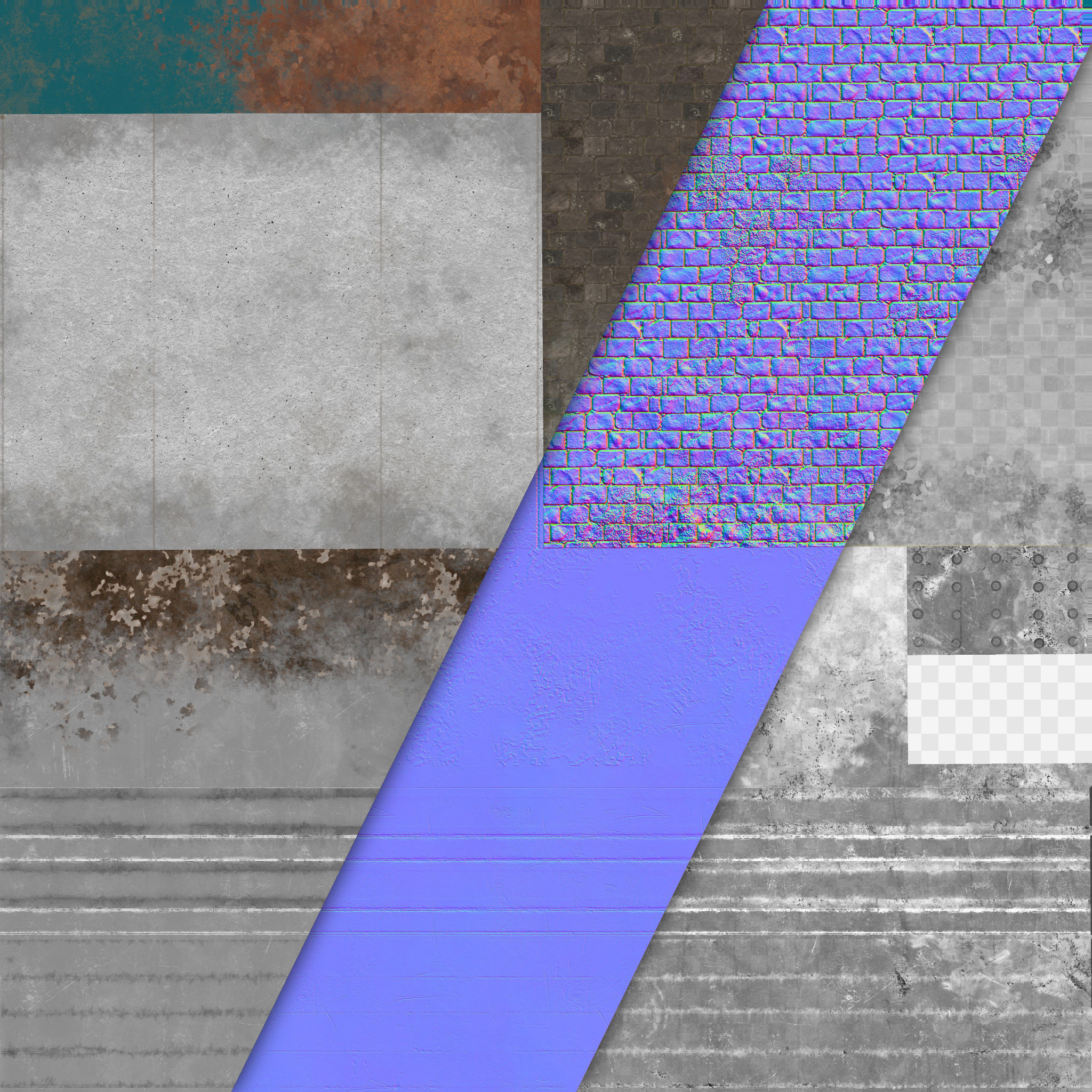 Railstation pack Low-poly 3D model_9