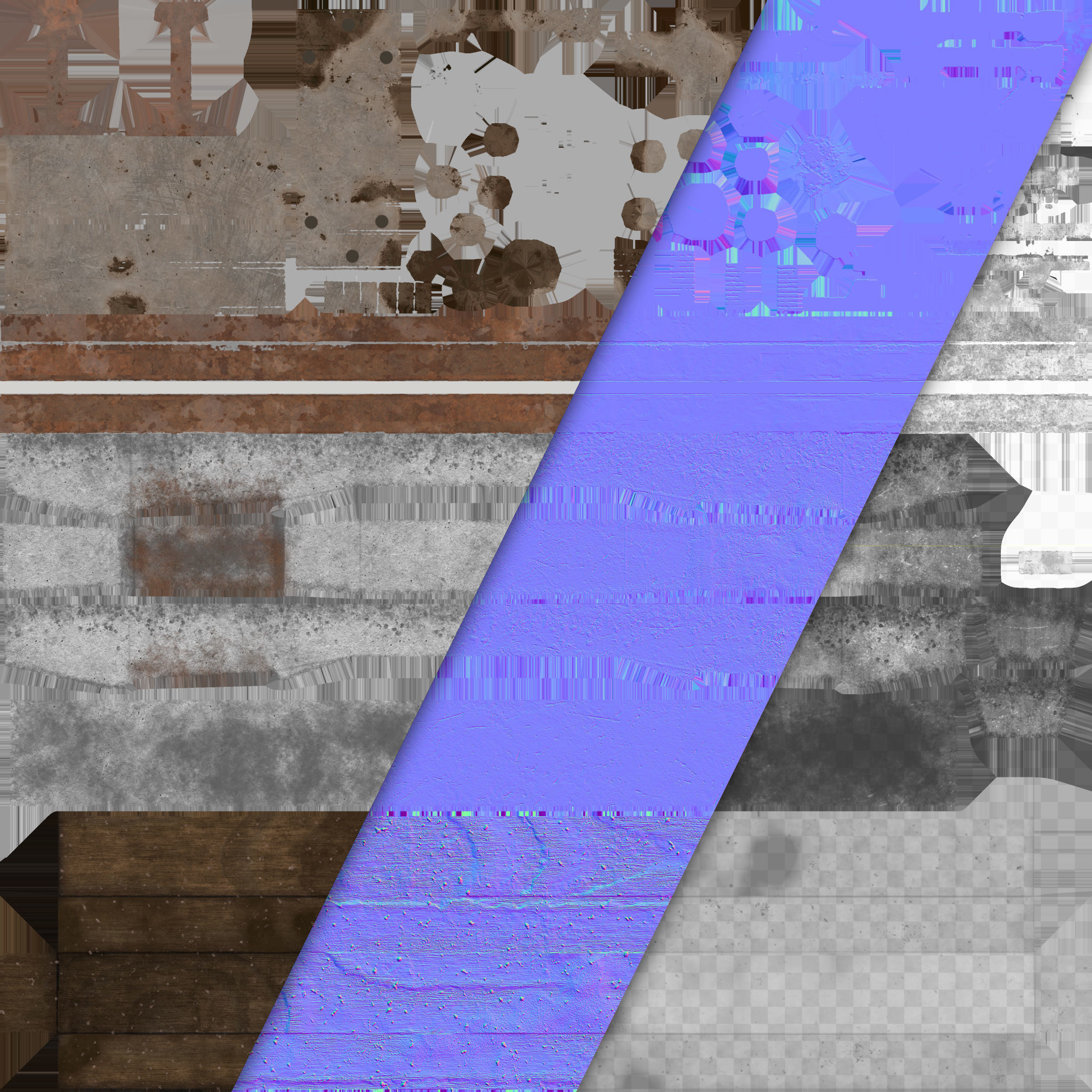 Railstation pack Low-poly 3D model_14