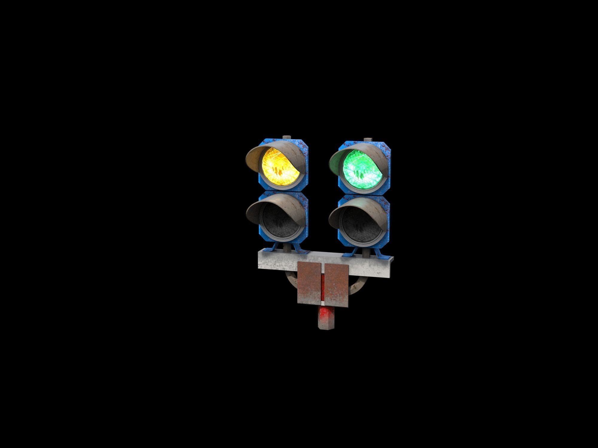 Railstation pack Low-poly 3D model_38