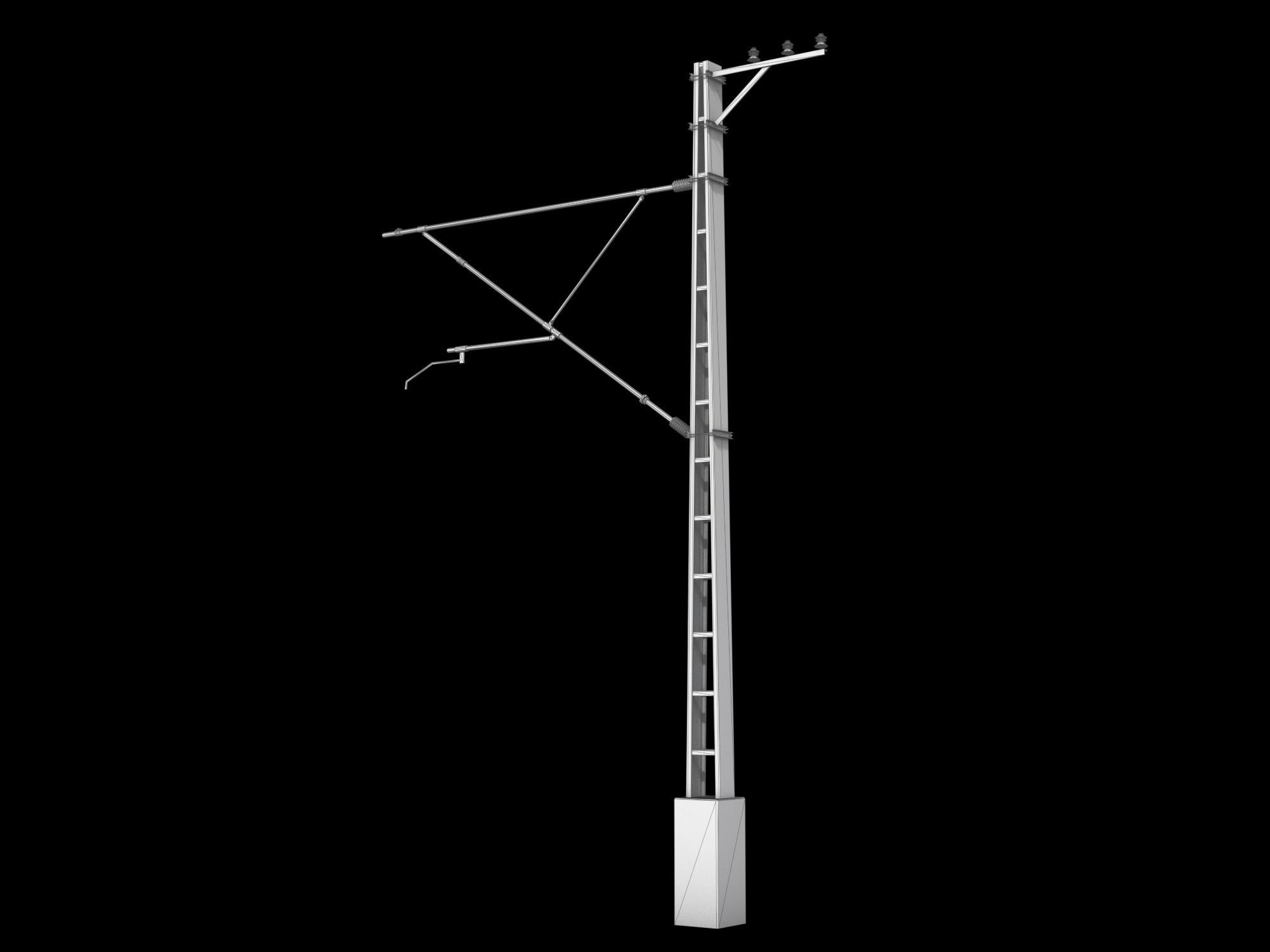 Railstation pack Low-poly 3D model_35