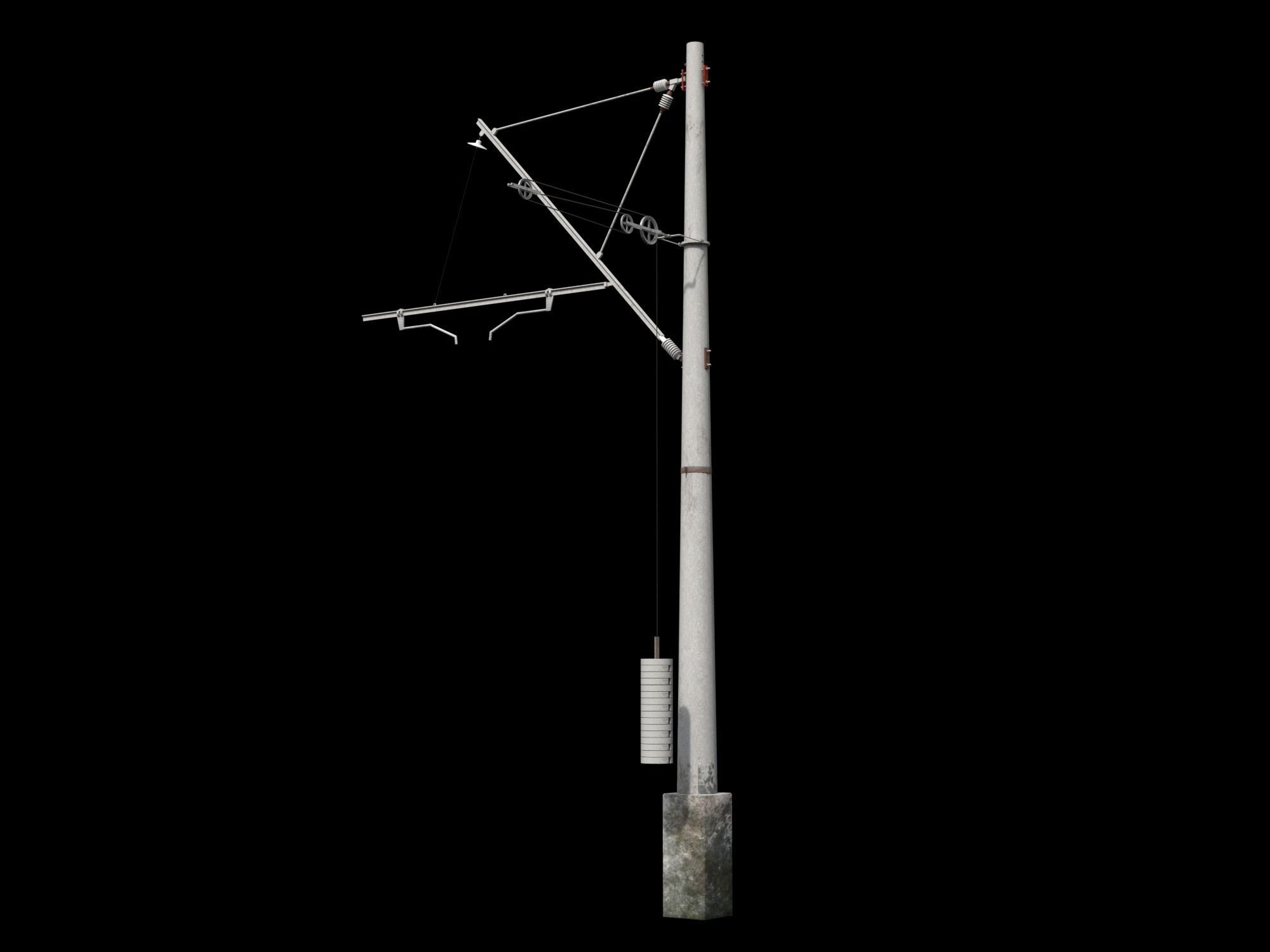 Railstation pack Low-poly 3D model_32