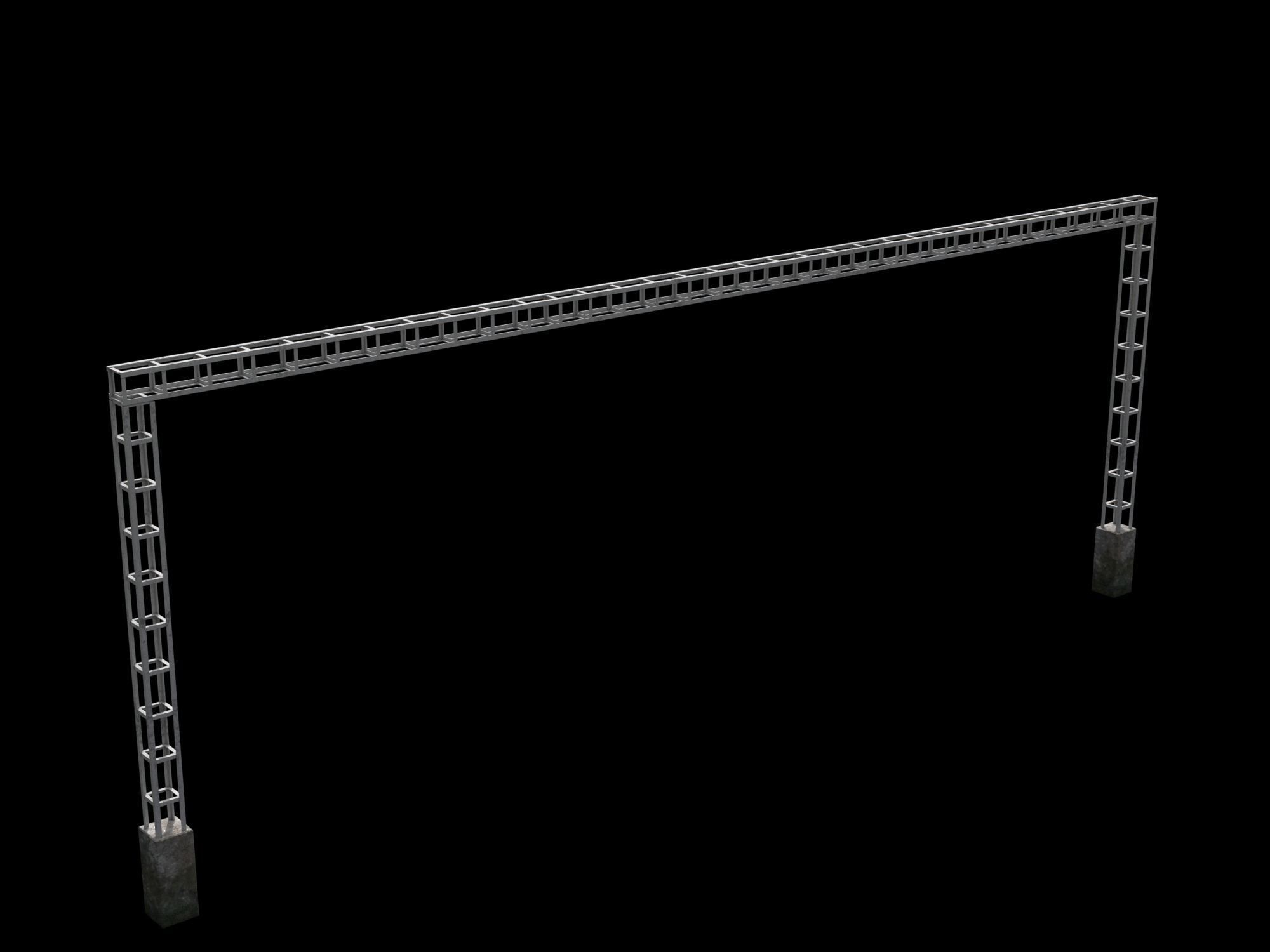 Railstation pack Low-poly 3D model_5