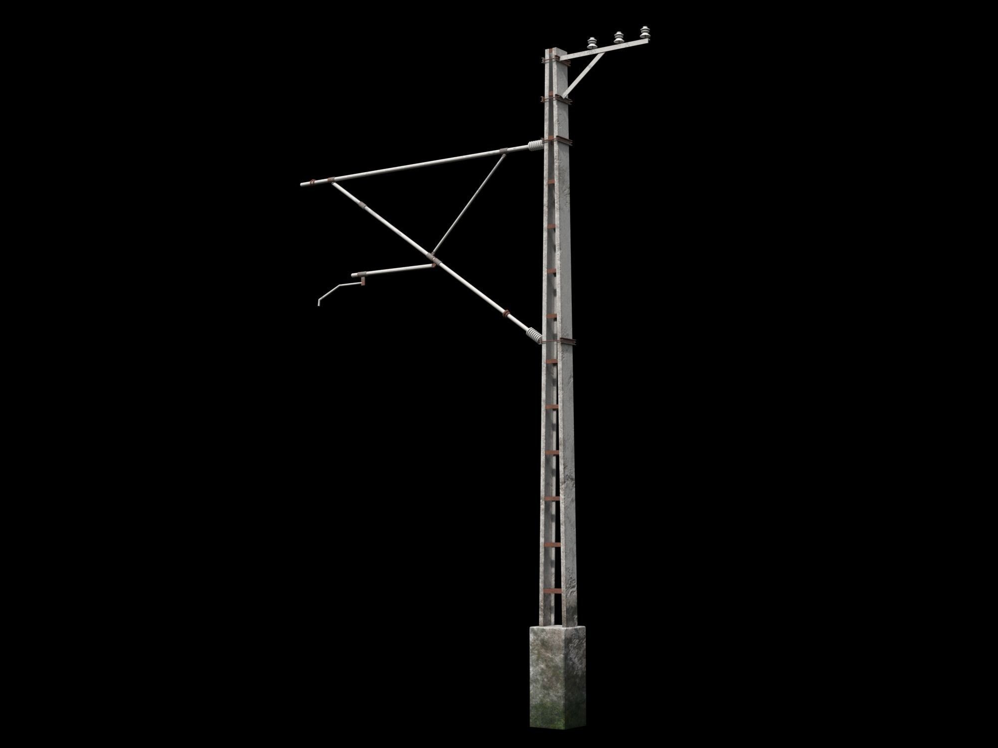 Railstation pack Low-poly 3D model_34