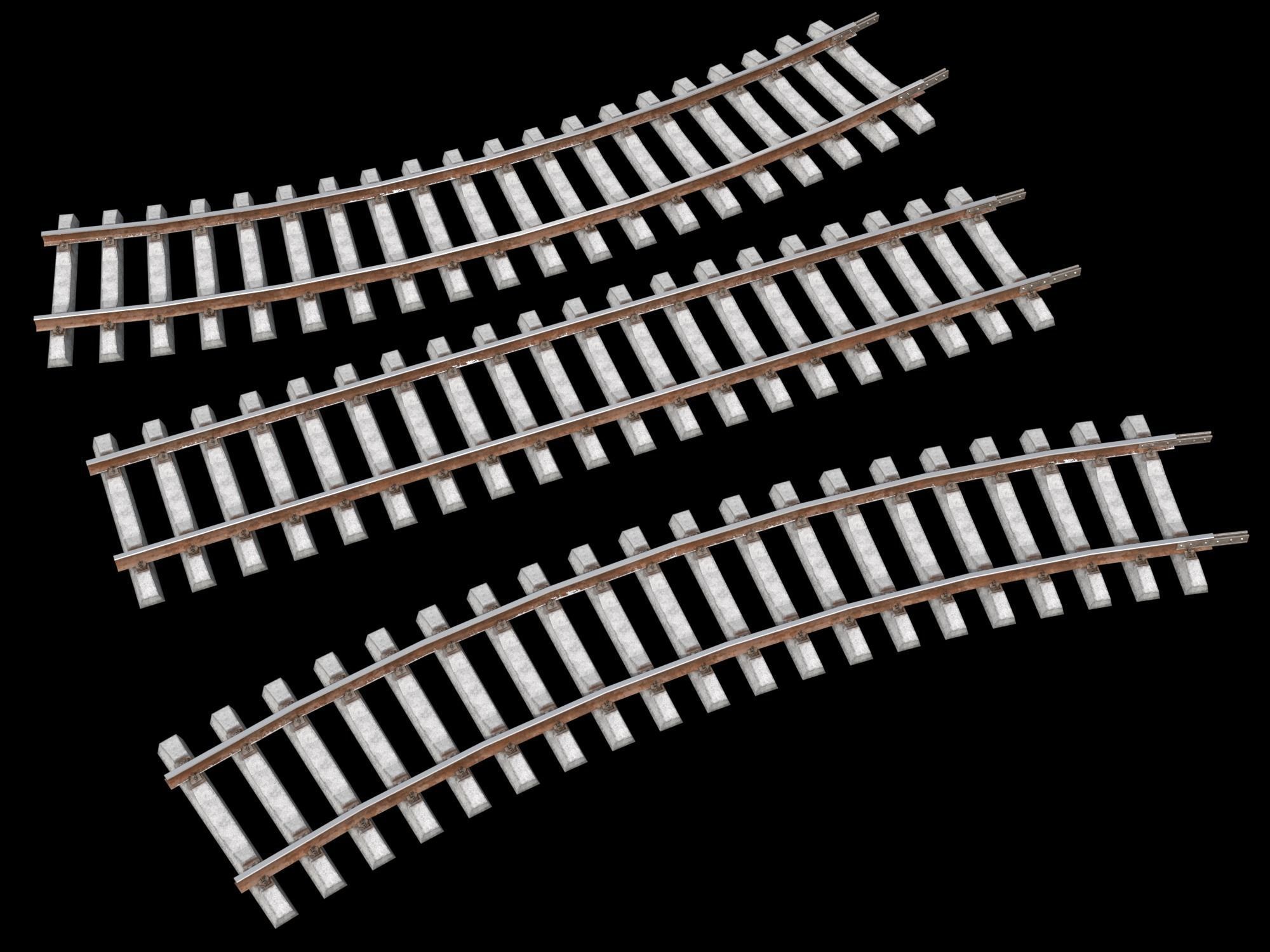 Railstation pack Low-poly 3D model_25