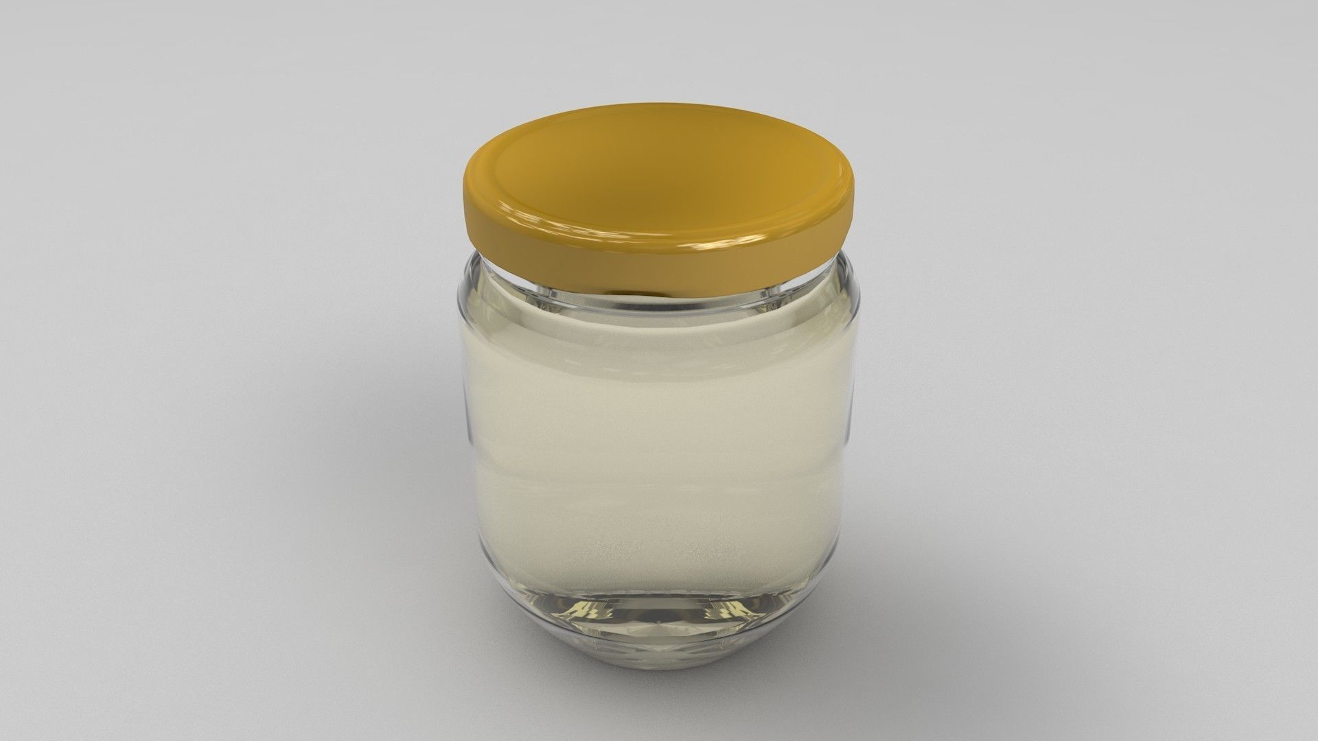 250 ml Glass Bottle Free 3D model_1