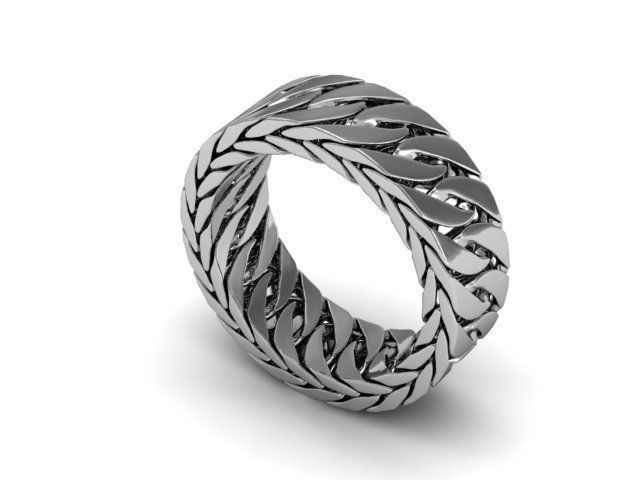 chain ring for men 3D print model_1