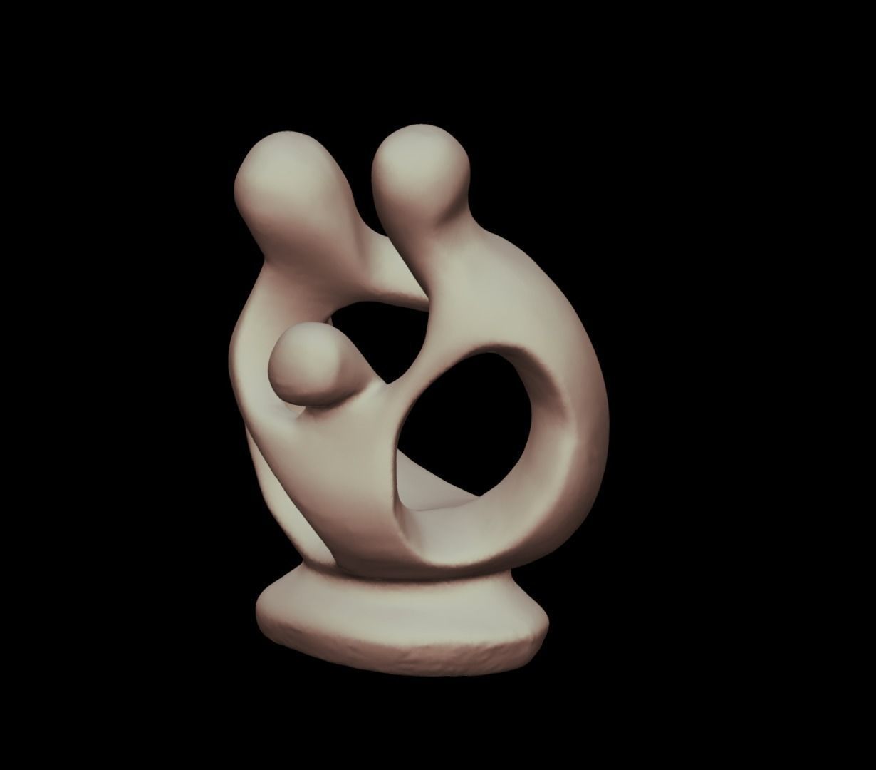 Shona Family Of Three 3D print model_0