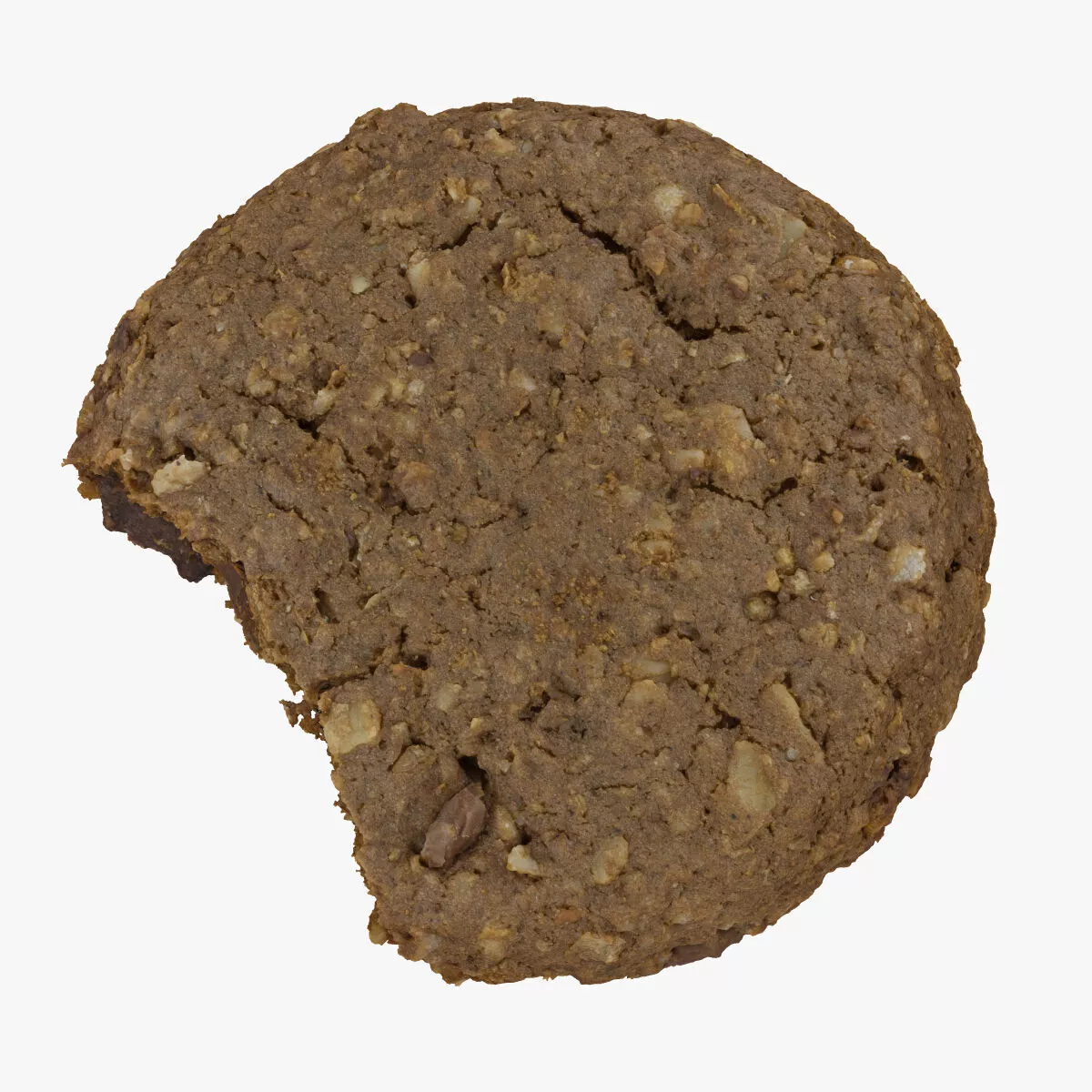 Biscuit With Oat and Chocolate 01 Bitten RAW SCAN 3D model
