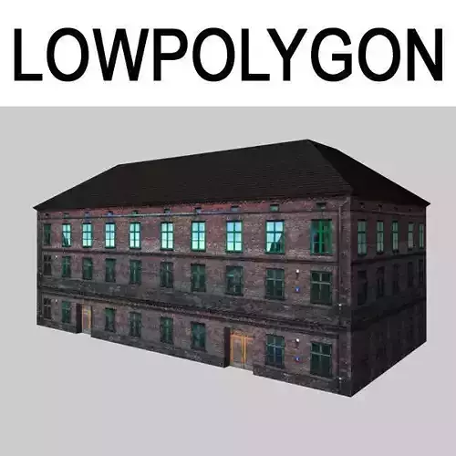 Building old brick with windows