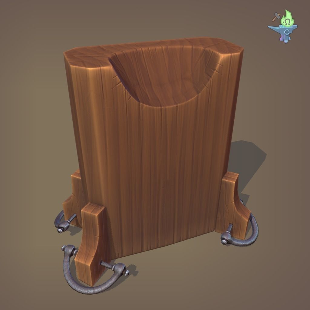 Execution Axe set Low-poly 3D model_20