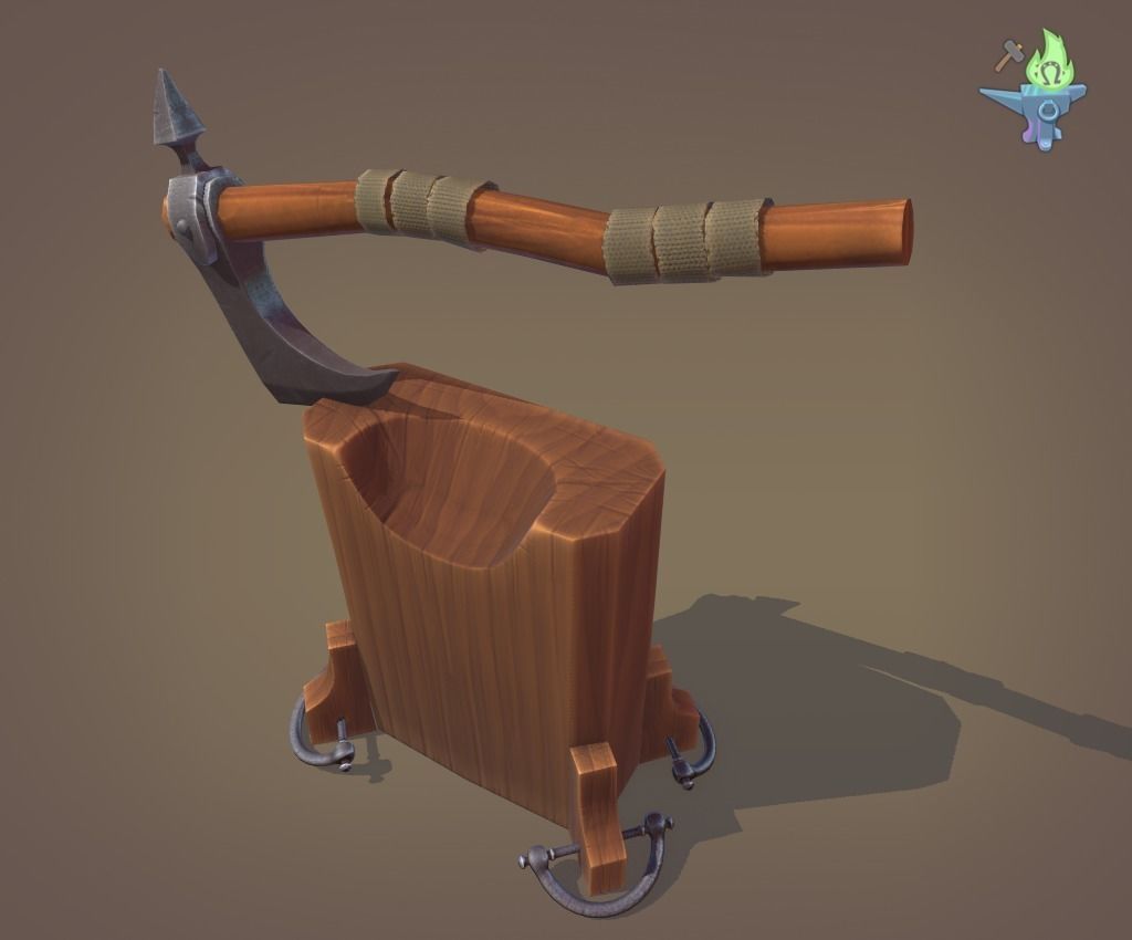 Execution Axe set Low-poly 3D model_26