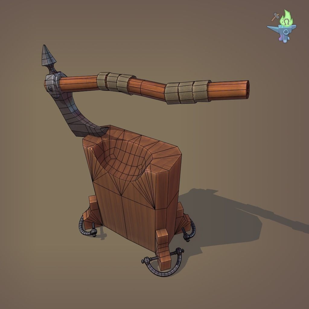 Execution Axe set Low-poly 3D model_19