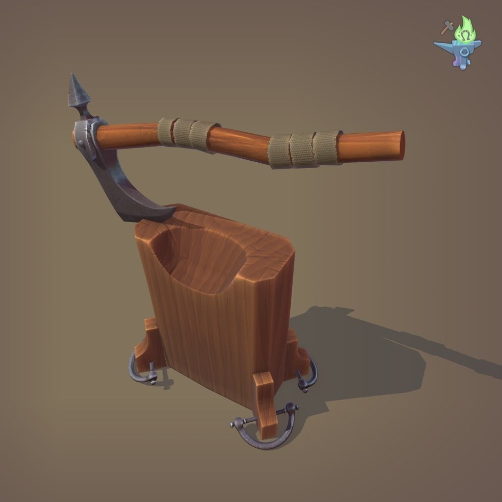Execution Axe set Low-poly 3D model_18