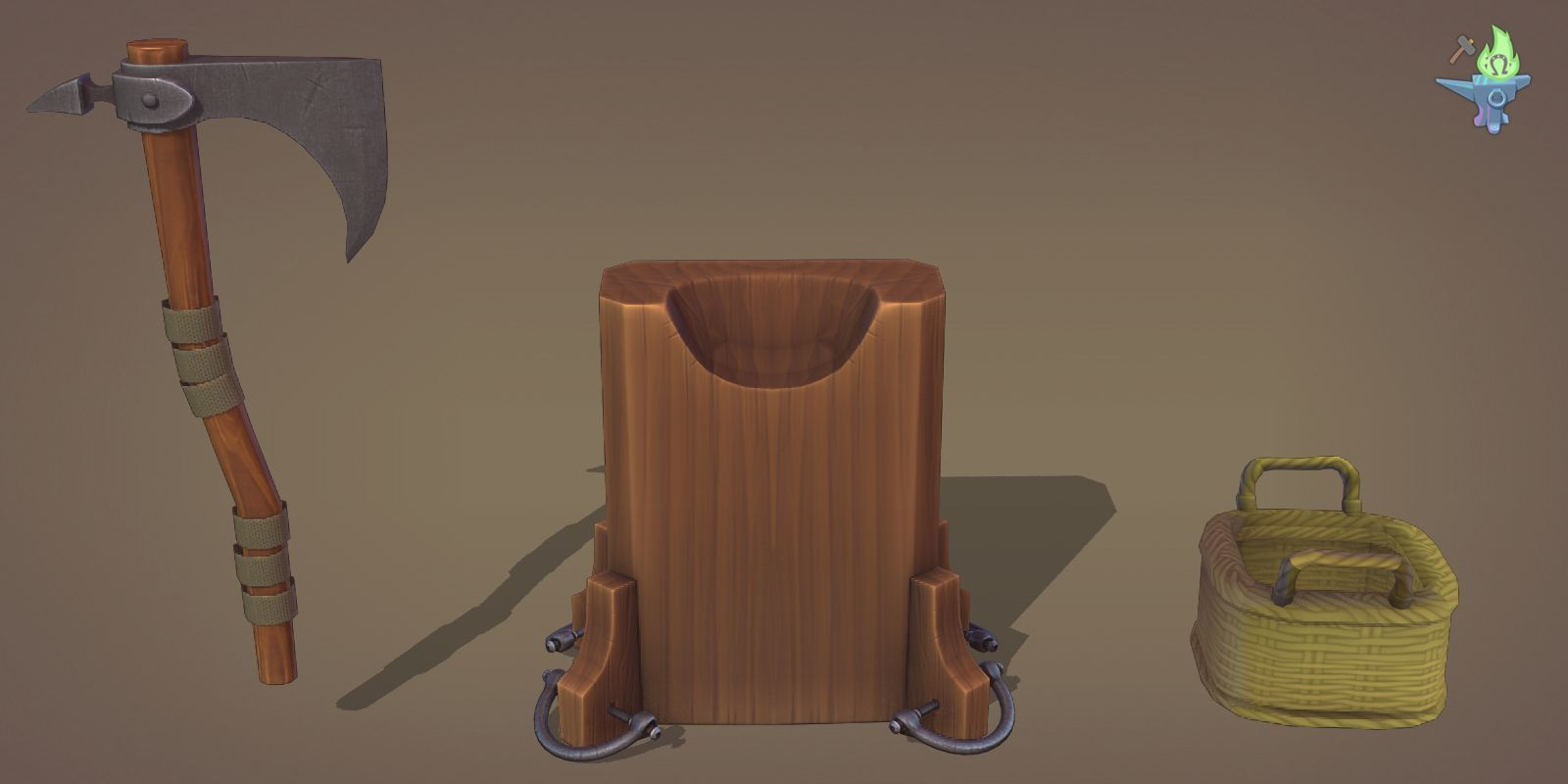 Execution Axe set Low-poly 3D model_11