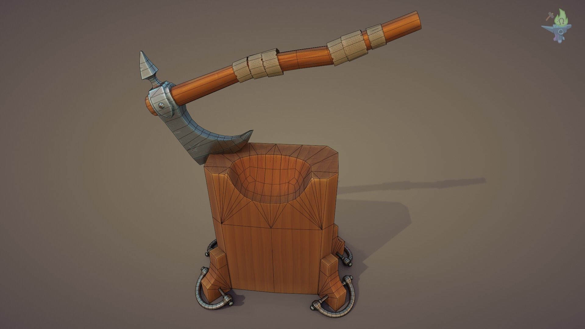 Execution Axe set Low-poly 3D model_9