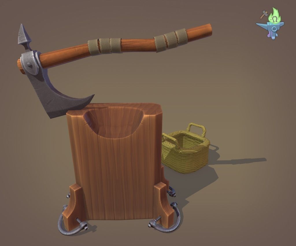 Execution Axe set Low-poly 3D model_22