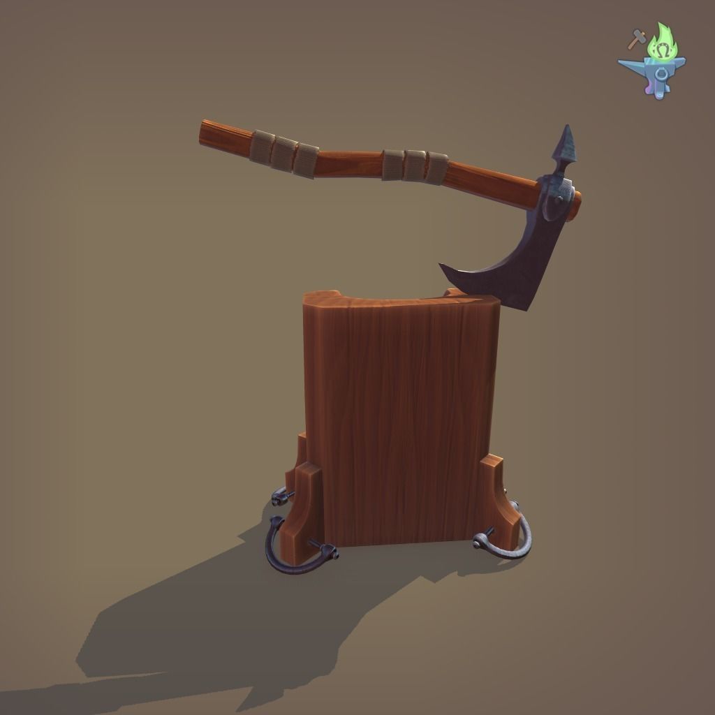 Execution Axe set Low-poly 3D model_27