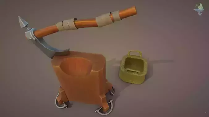 Execution Axe set Low-poly 3D model