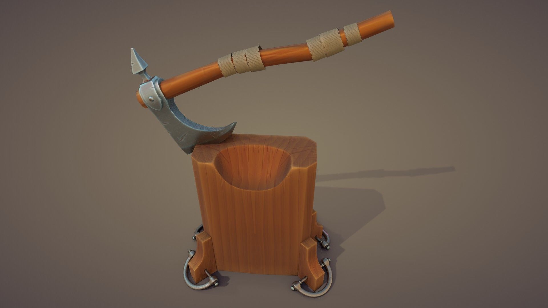 Execution Axe set Low-poly 3D model_8