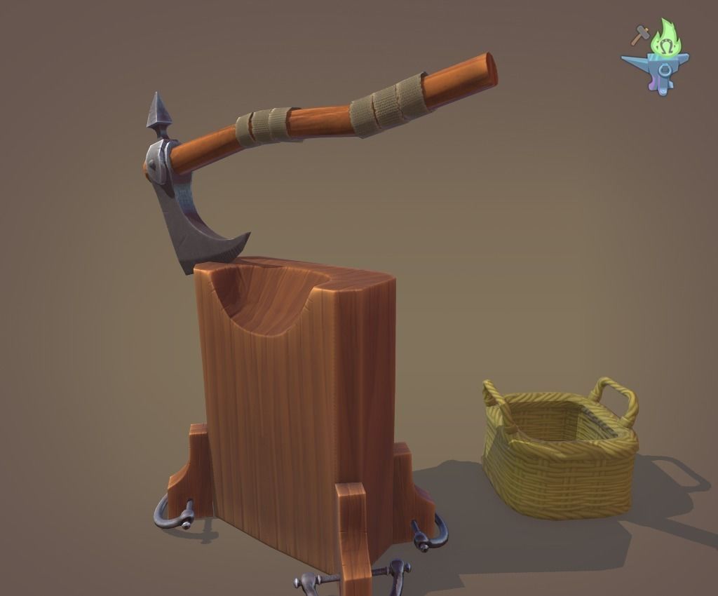 Execution Axe set Low-poly 3D model_21