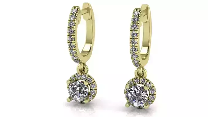 Unique Diamonds earrings 166 3D print model