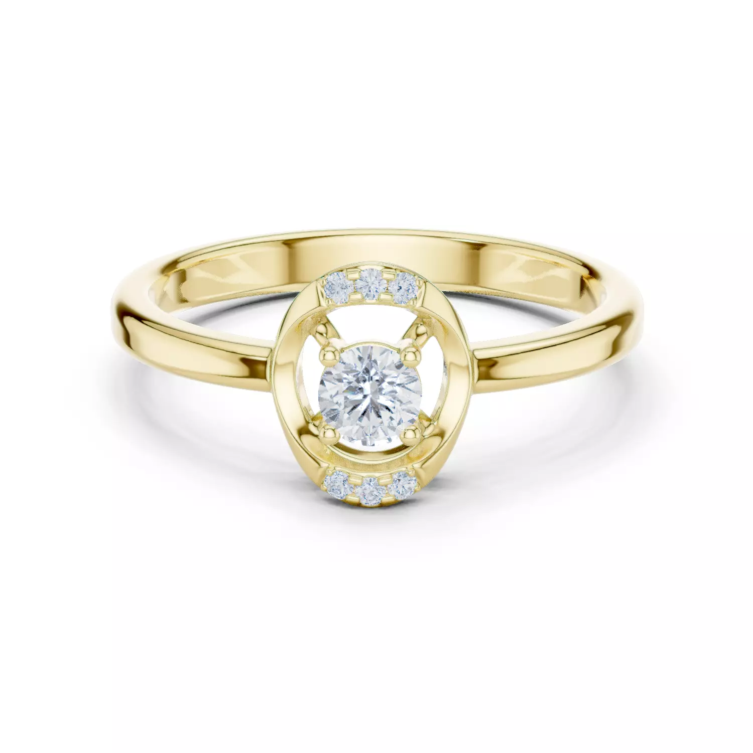Diamond jewelry ring for woman 3D print model 3D print model