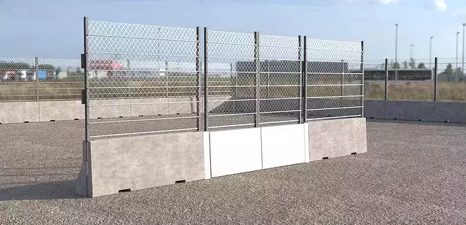 Metal Gates for Fenced Concrete Barrier Type B 110x400