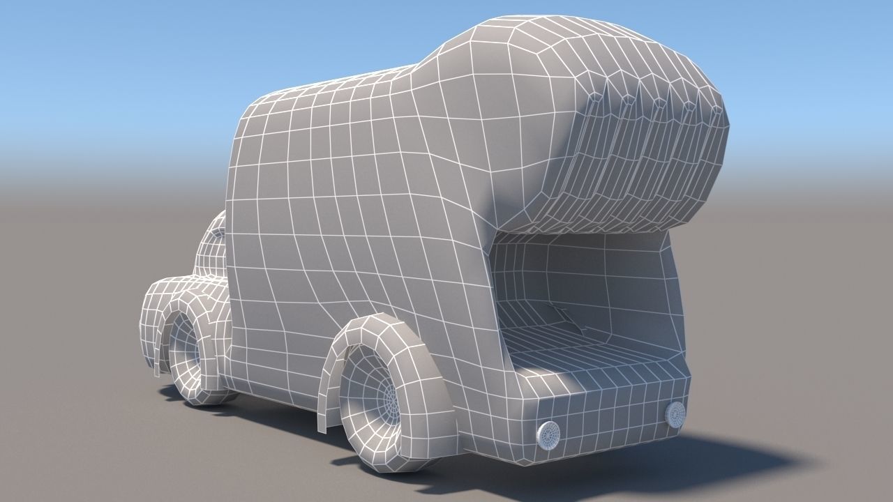 Cartoon Low Poly Car Pack Low-poly 3D model_61