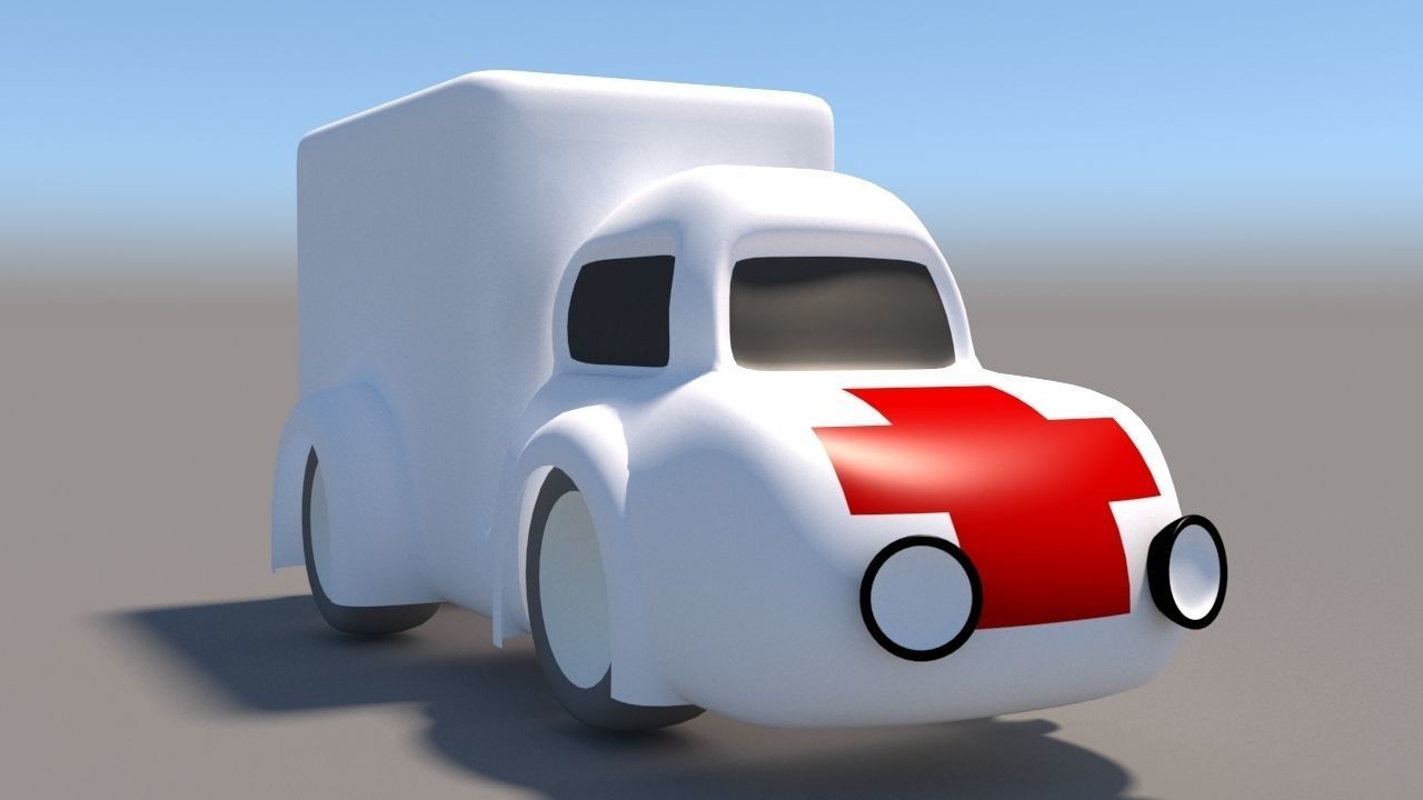 Cartoon Low Poly Car Pack Low-poly 3D model_39