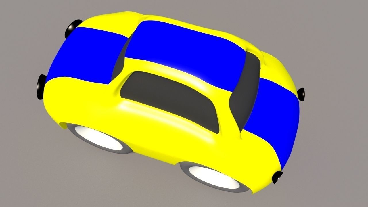 Cartoon Low Poly Car Pack Low-poly 3D model_10