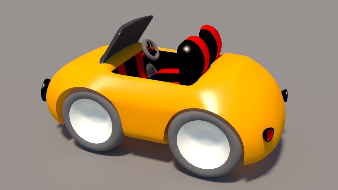 Cartoon Low Poly Car Pack Low-poly 3D model_3