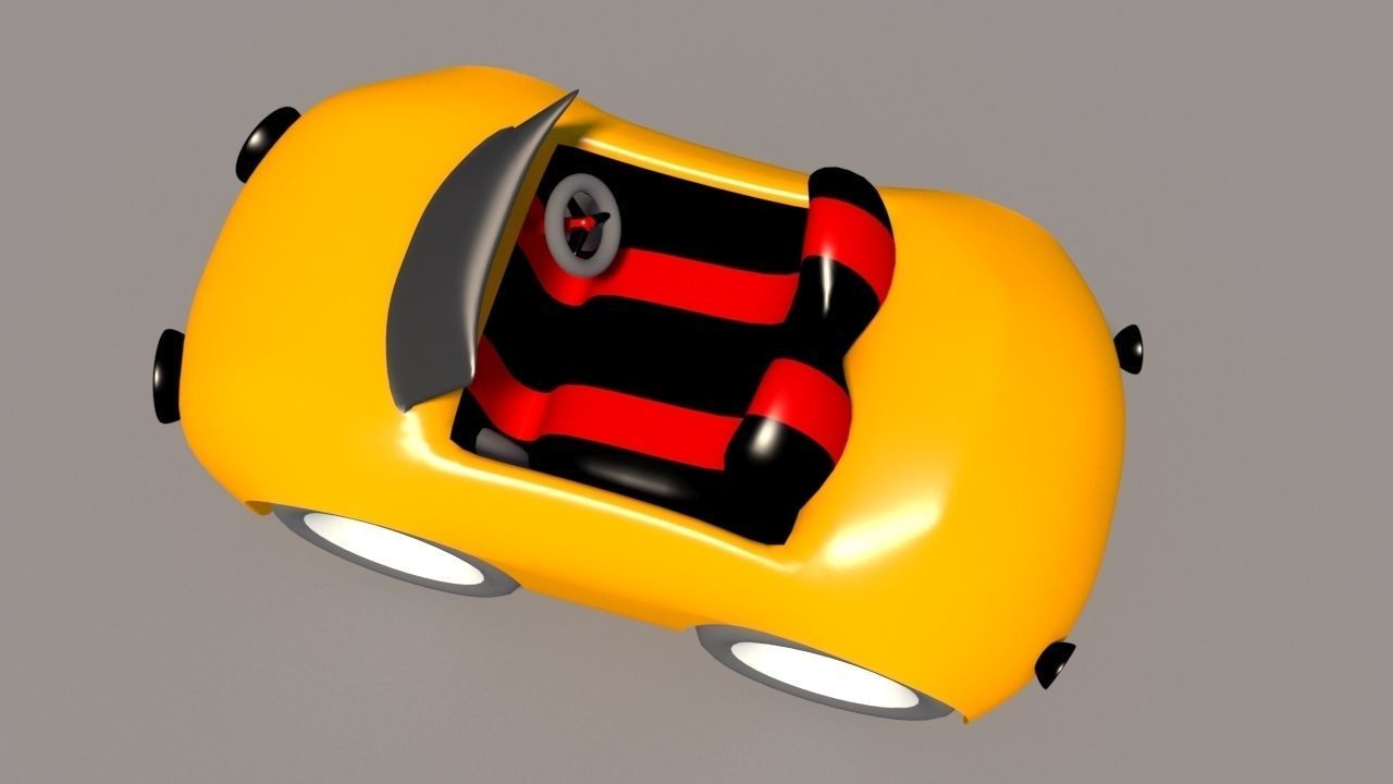 Cartoon Low Poly Car Pack Low-poly 3D model_2