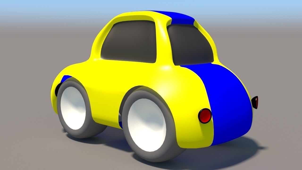 Cartoon Low Poly Car Pack Low-poly 3D model_9