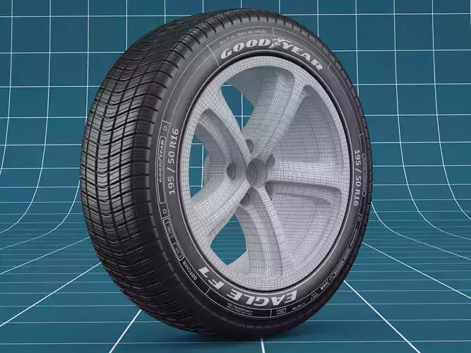 Car tire 03 3D model