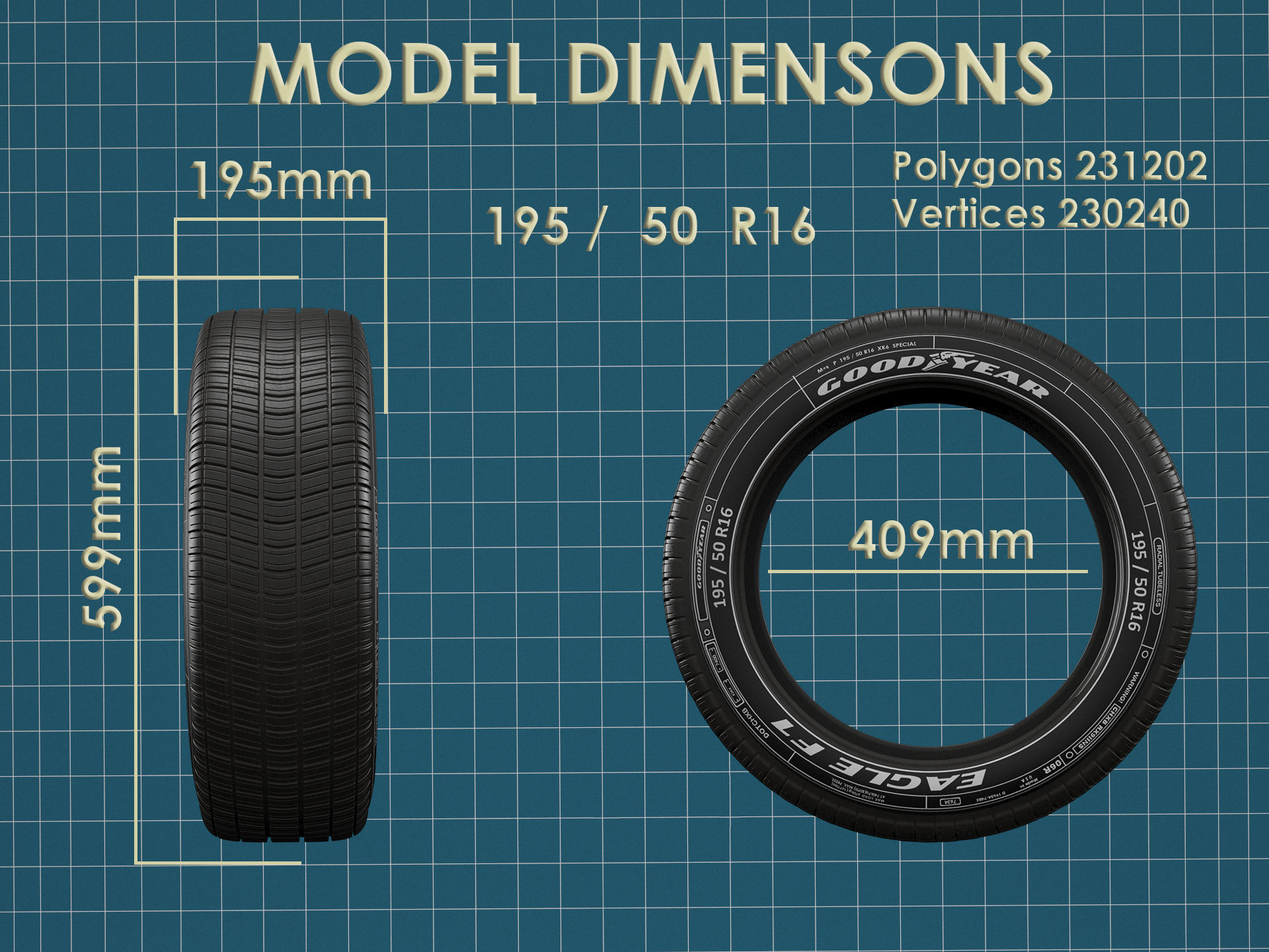 Car tire 03 3D model_13