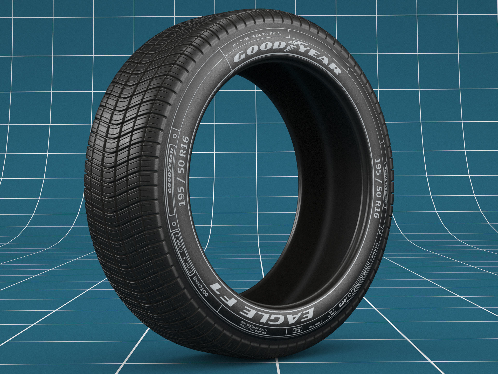 Car tire 03 3D model_3