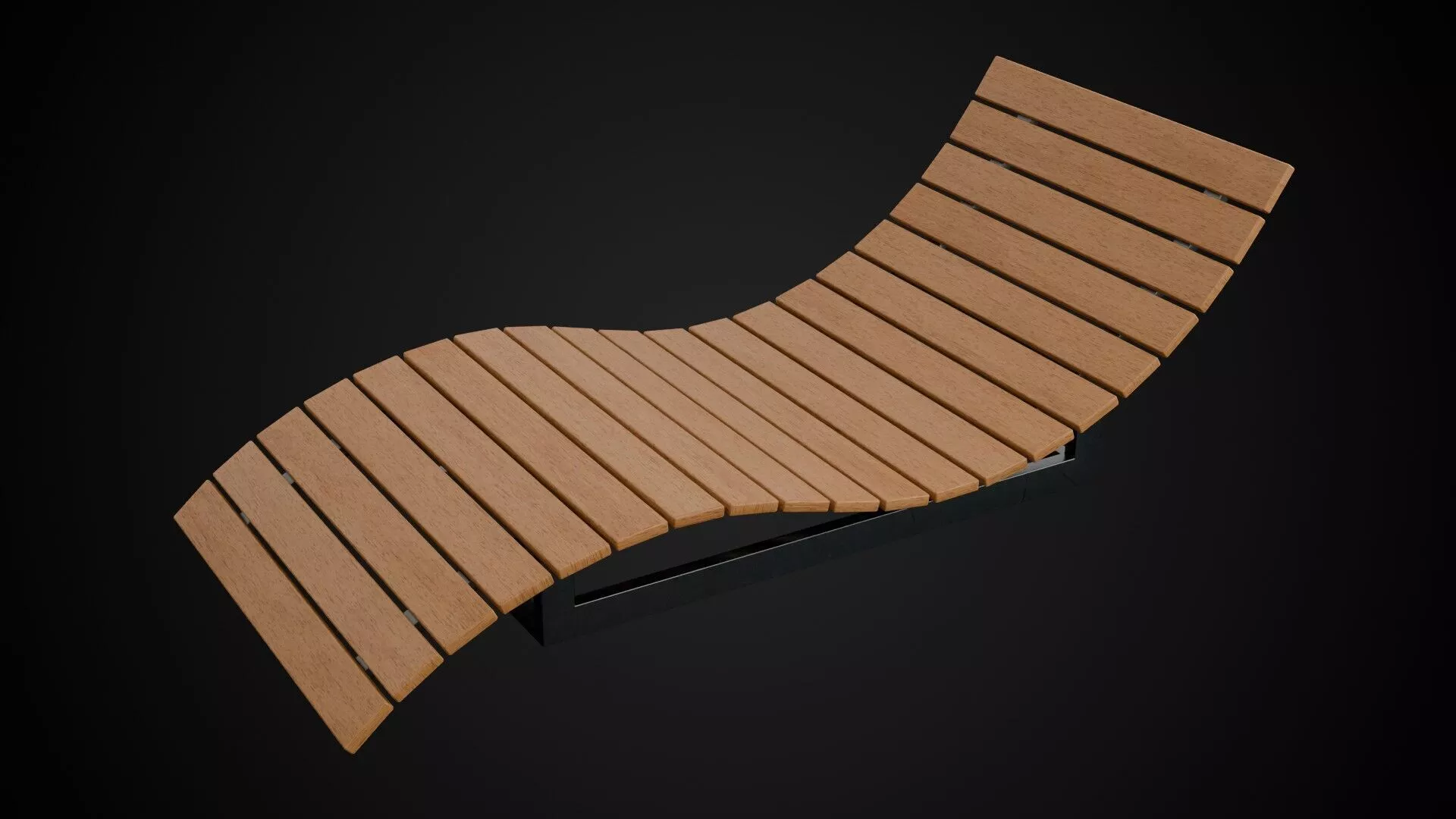 WaveForm Sun Lounger Low-poly 3D model
