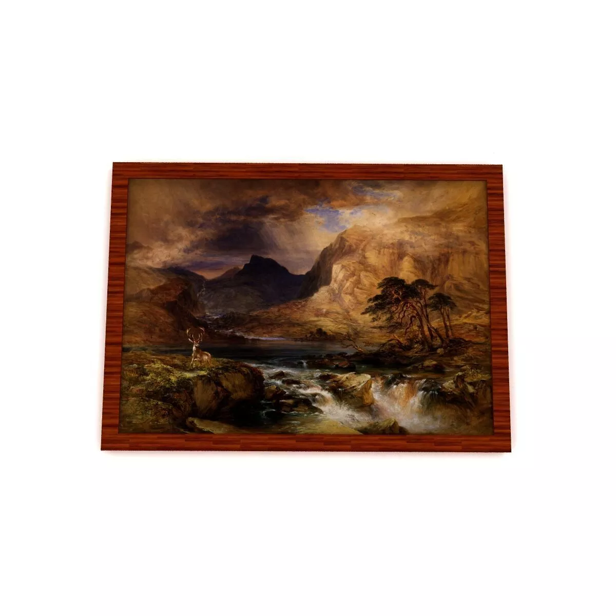 Oil Painting Low-poly 3D model