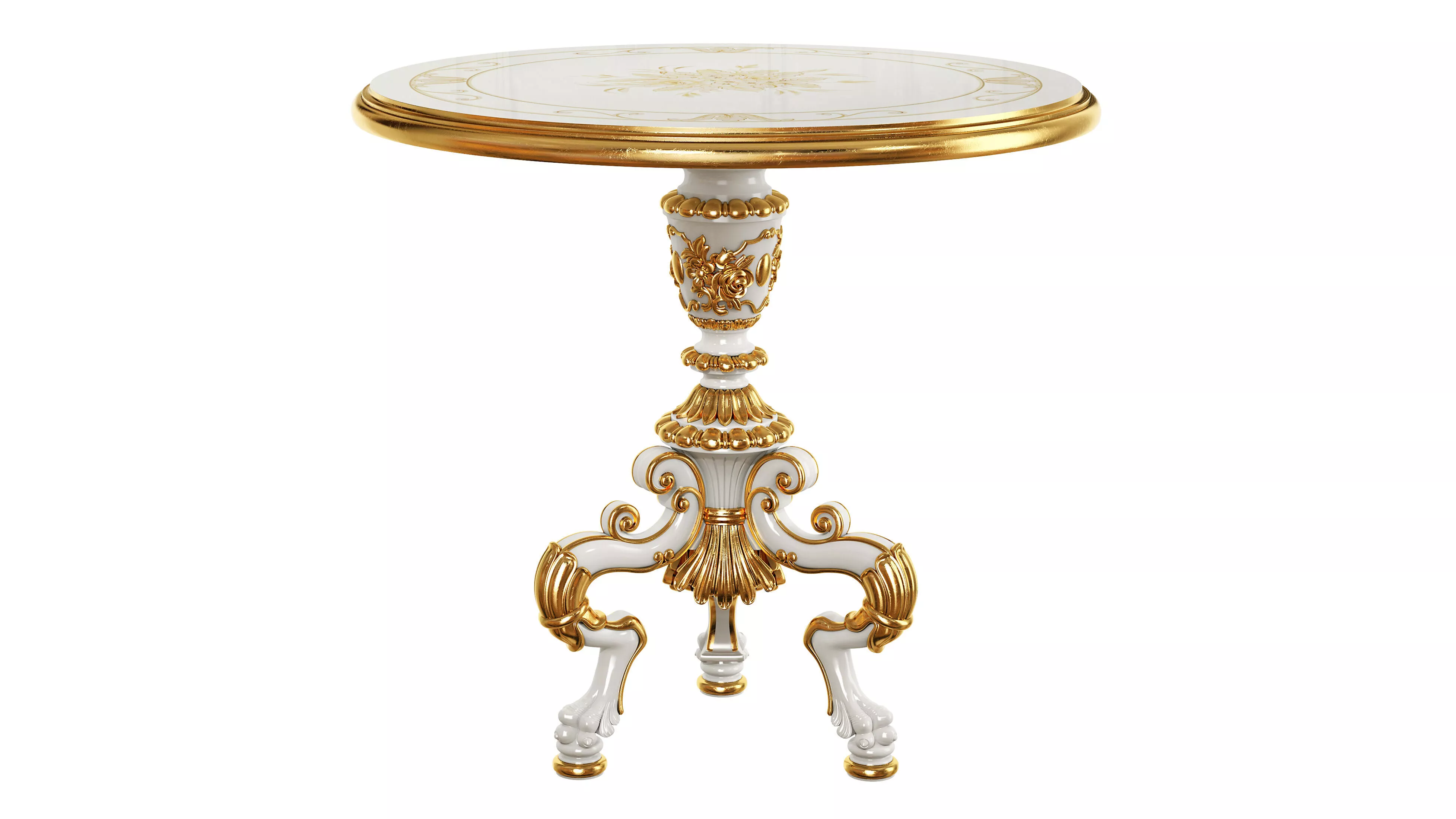 Classic small side table 05 3D model