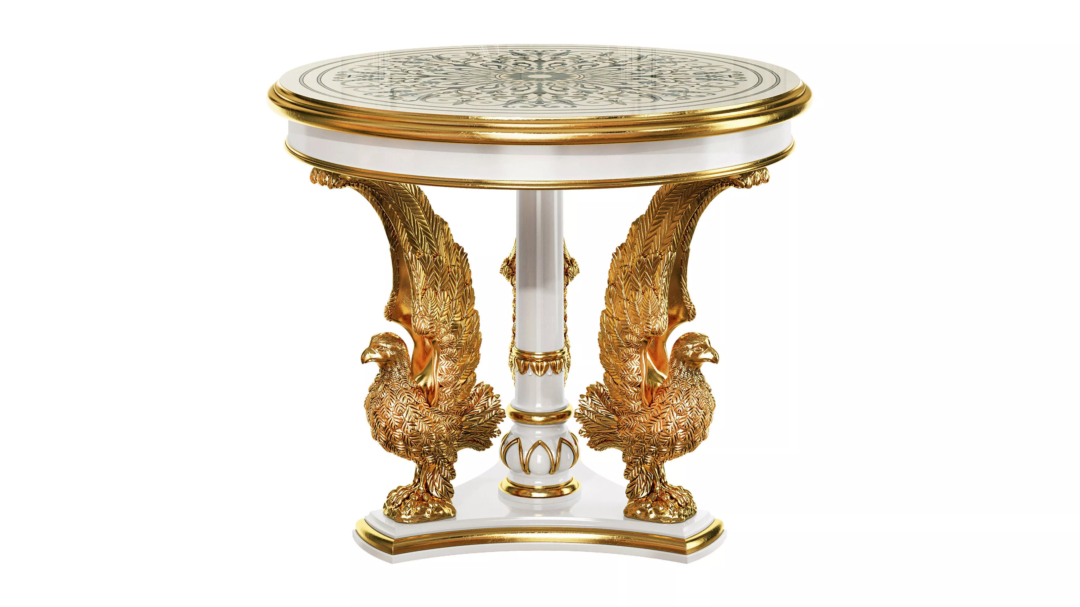 Classic small side table 06 3D model