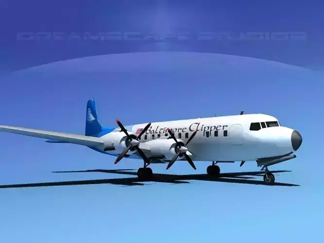 Douglas DC-7C Baltimore Clipper 3D model