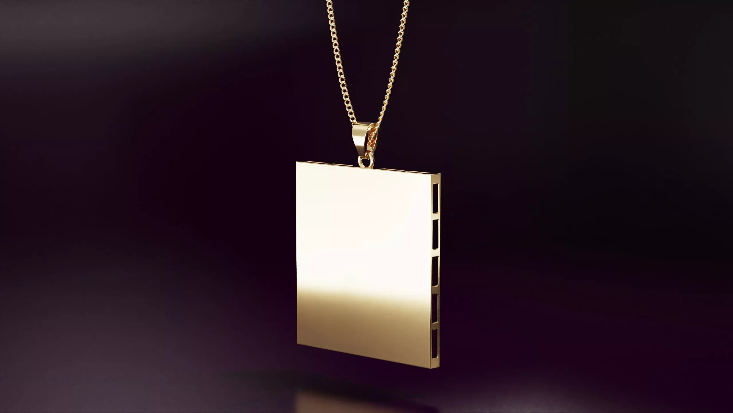 Square pendant 40mm Free 3D print model