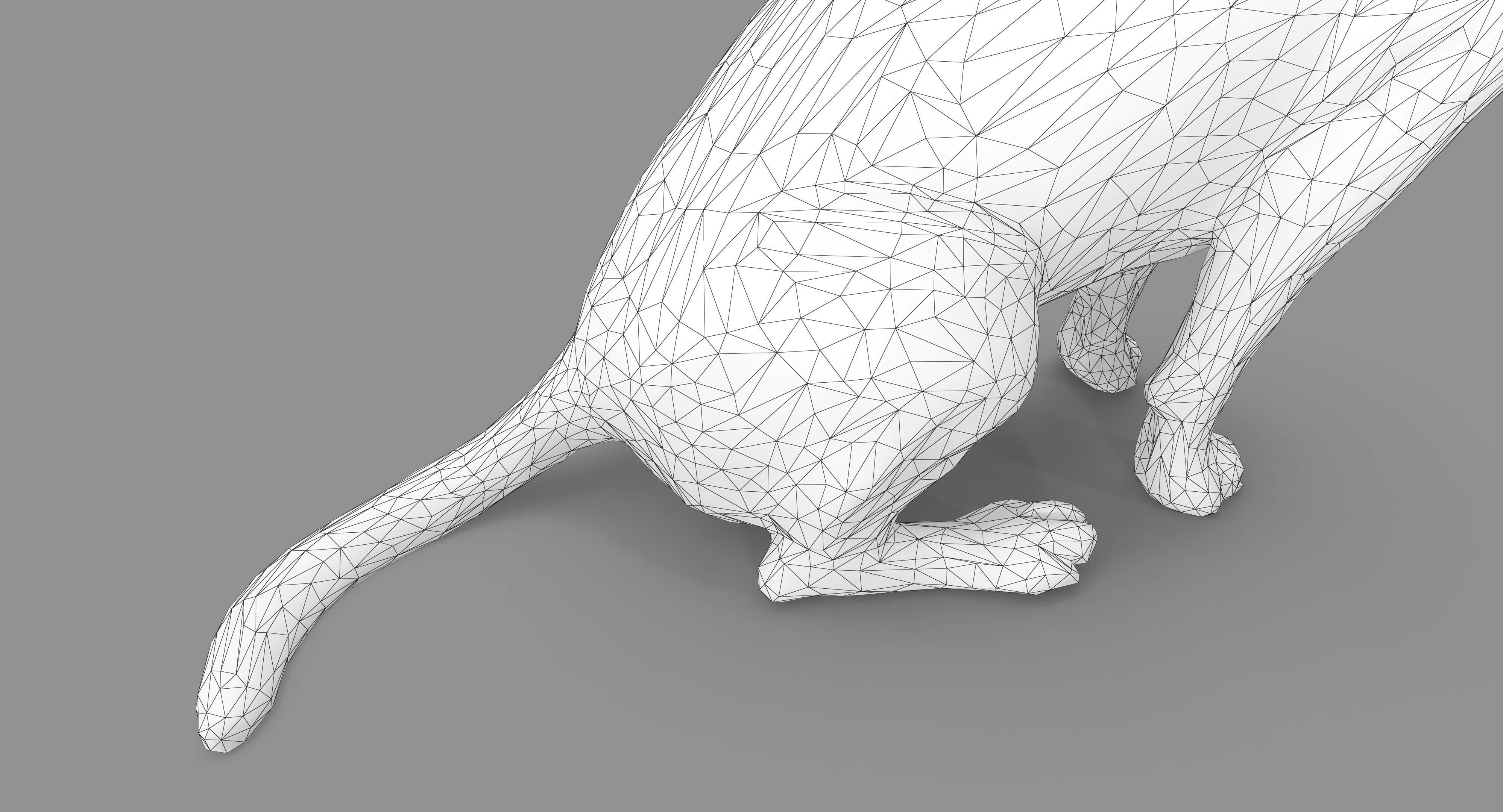 Beagle Low-poly 3D model_34