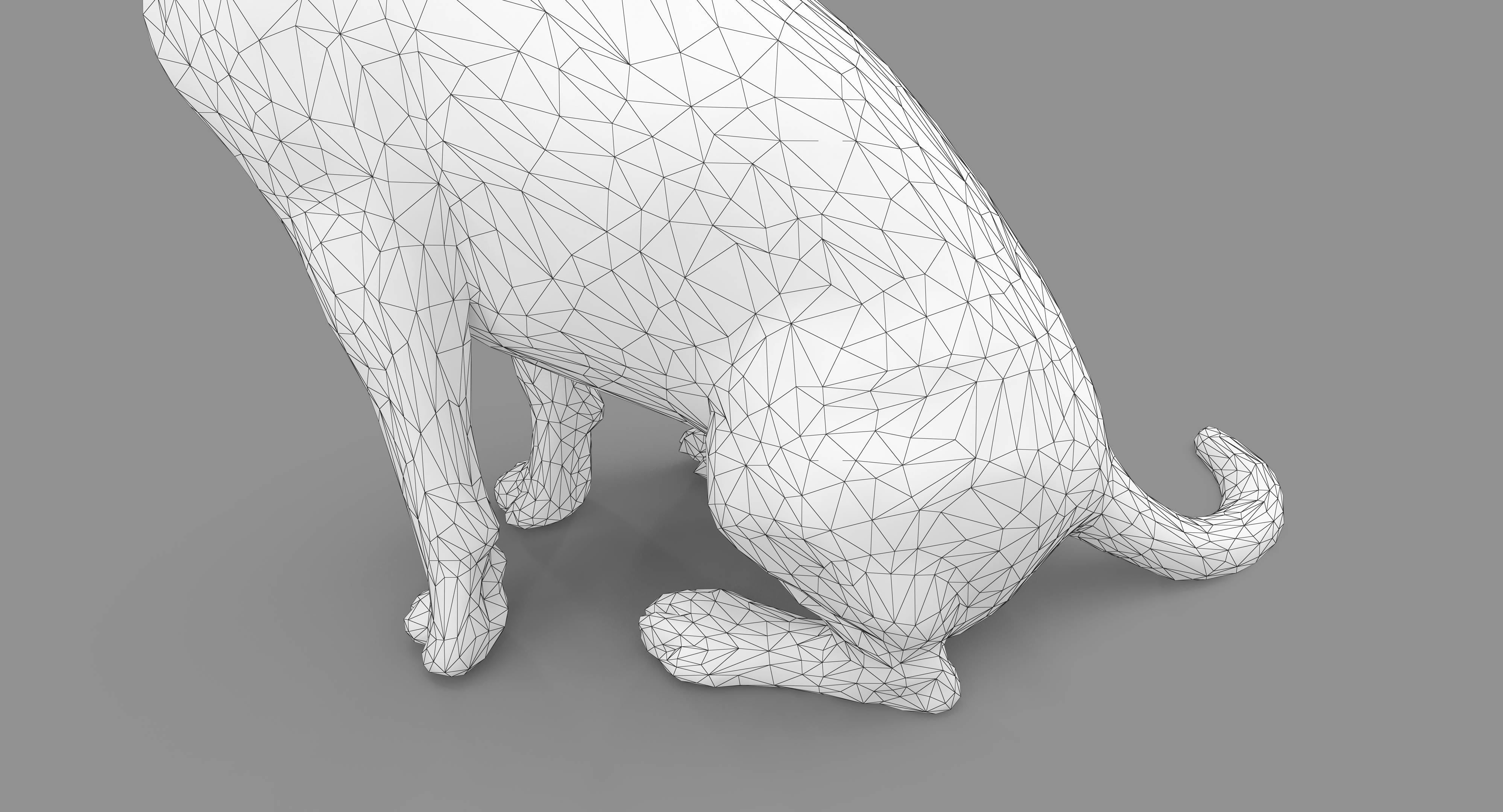 Beagle Low-poly 3D model_32