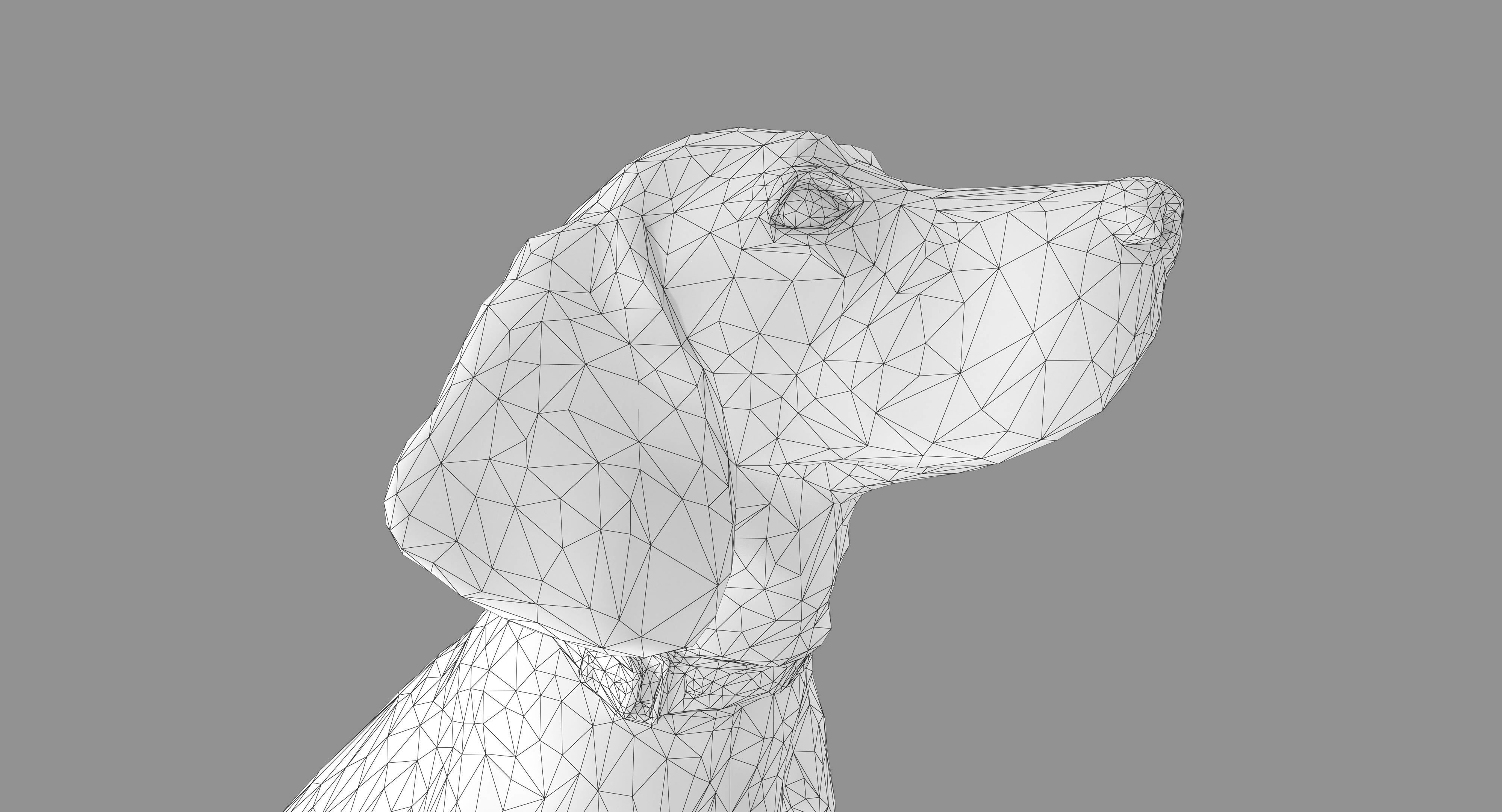 Beagle Low-poly 3D model_16